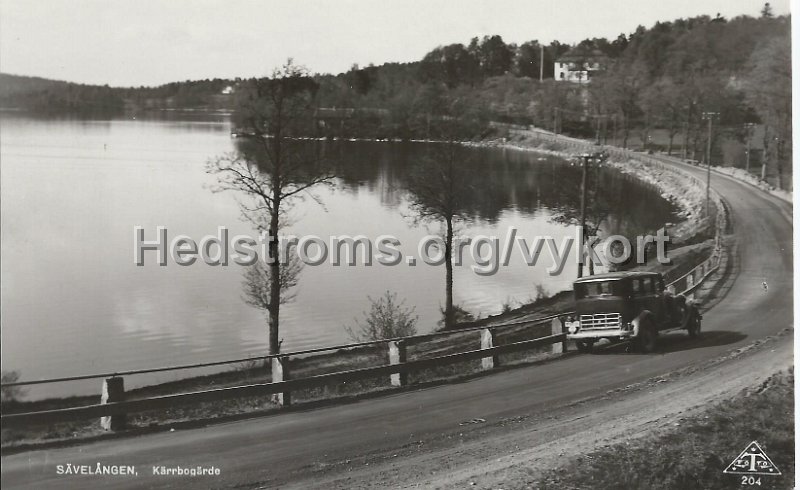 SAVELANGEN. Karrbogarde. Odaterat. Forlag Alrik Hedlund, Goteborg. Traff 204.jpeg - Sävelången. Kärrbogärde.Odaterat.Förlag: Alrik Hedlund, Göteborg. Träff 204.Riks 6-an mellan Hemsjö och Tollereds skog