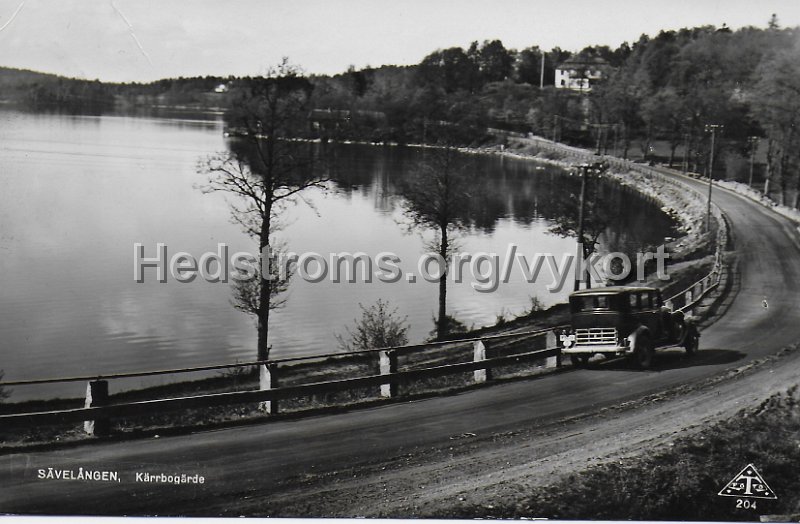 SAVELANGEN. Karrbogarde. Postganget 3 aug 1944.jpeg - Sävelången. Kärrbogärde.Postgånget 3 aug 1944.Riks 6-an mellan Hemsjö och Tollereds skog