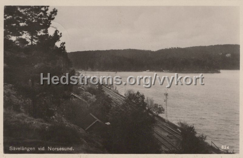 Savelangen vid Norsesund. Postganget 25 juli 1963. Ensamratt H.lindenhag, Goteborg. 824.jpg - Sävelången vid Norsesund.Postgånget 25 juli 1963.Ensamrätt: H.Lindenhag, Göteborg. 824.