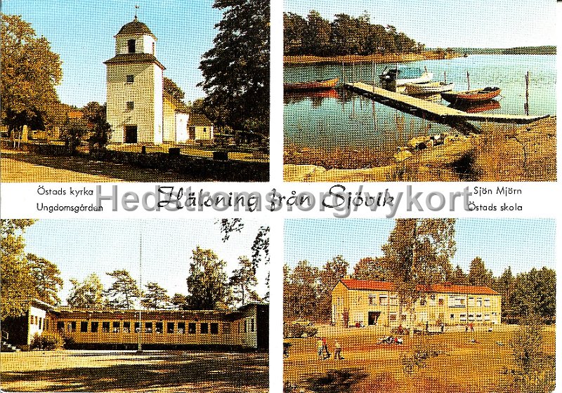 Halsning fran Sjovik. Postganget 2x november 1984. Foto AB Flygtrafik, O. Lilljeqvist, Dals Langed. AK. 680.jpg - Hälsning från Sjövik.Postgånget 2x november 1984.Foto: AB Flygtrafik, O. Lilljeqvist, Dals Långed. AK. 680.