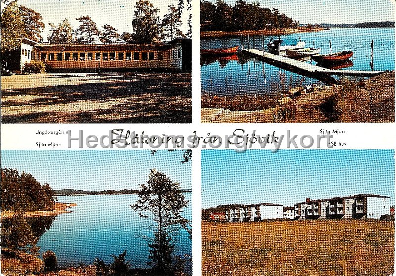 Halsning fran Sjovik.Postganget 21 juli 1972. Ensamratt Foto O. Lilljeqvist Konstforlag, Dals Langed.jpg - Hälsning från Sjövik.Postgånget 21 juli 1972.Ensamrätt & Foto: O. Lilljeqvist Konstförlag, Dals Långed.