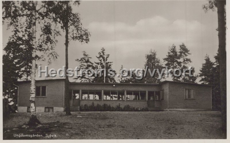 Ungdomsgarden. Sjovik. Postganget 23 juni 1947.jpg - Ungdomsgården. Sjövik.Postgånget 23 juni 1947.