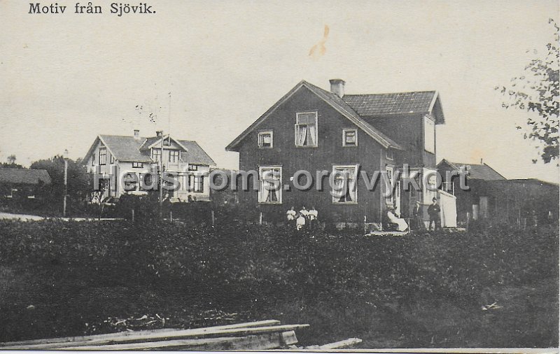 Motiv fran Sjovik. Postganget 30 december 1911. J.E. Lindkvists Vykortsforlag, Gotene.jpeg - Motiv från Sjövik.Postgånget 30 december 1911.J.E. Lindkvists Vykortsförlag, Götene.