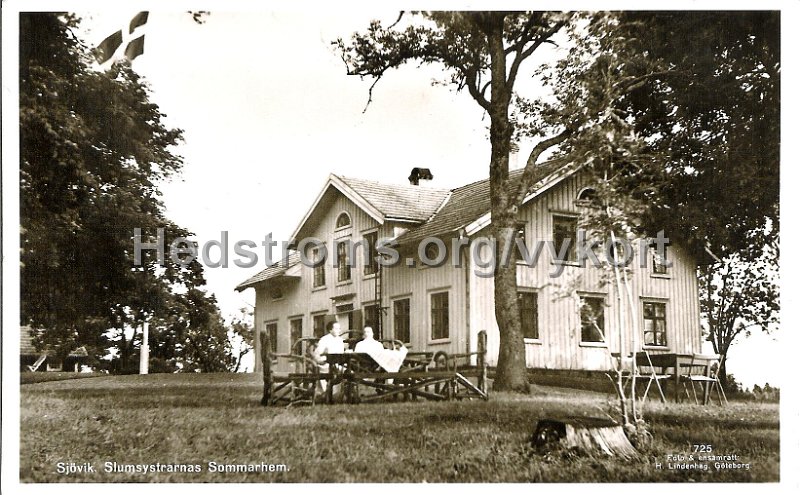 Sjovik. Slumsystrarnas Sommarhem. Postganget 14 augusti 1951, Foto ensamratt H. Lindenhag, Goteborg. 725.jpg - Sjövik. Slumsystrarnas Sommarhem.Postgånget 14 augusti 1951.Foto & ensamrätt: H. Lindenhag, Göteborg. 725.