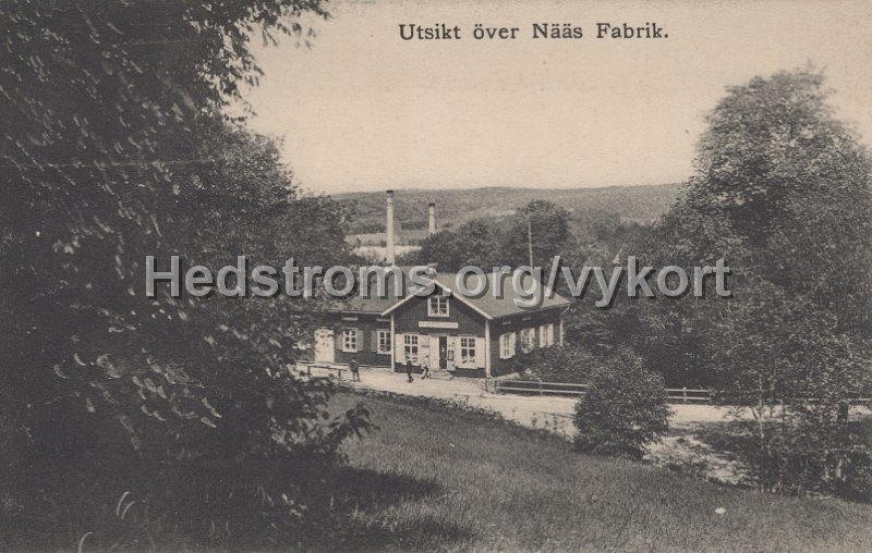 Utsikt over Naas Fabrik. Odaterat.  Forlag Naas Konsumtionsforenings A. Bol. Foto. Kaleb Torin, Alingsas.jpg - Utsikt över Nääs Fabrik.Odaterat.Förlag: Nääs Konsumtionsförenings A. Bol.Foto. Kaleb Torin, Alingsås.