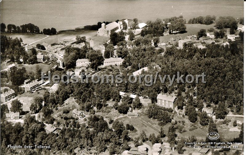 Flygfoto over Tollered. Odaterat. Ensamratt Foto AB Flygtrafik, Dals Langed. K493.jpg - Flygfoto över Tollered.Odaterat.Ensamrätt & Foto: A/B Flygtrafik, Dals Långed. K493.