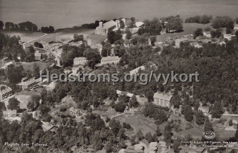 Flygfoto over Tollered. Postganget 25 september 1976.Ensamratt Foto A B Flygtrafik, Dals Langed. K493.jpg - Flygfoto över Tollered.Postgånget 25 september 1976.Ensamrätt & Foto: A/B Flygtrafik, Dals Långed. K493.