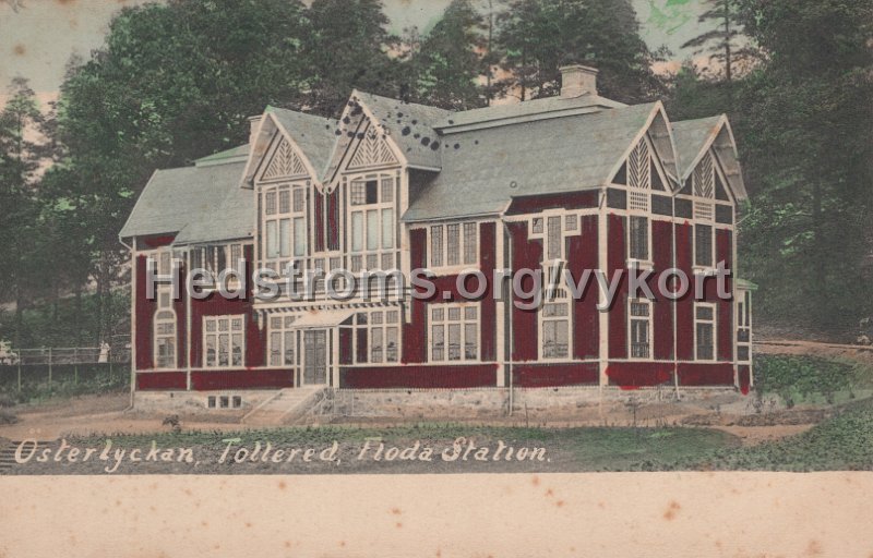 Osterlyckan, Tollered, Floda station. Postganget 10 maj 1911.jpg - Österlyckan, Tollered, Floda station.Postgånget 10 maj 1911.