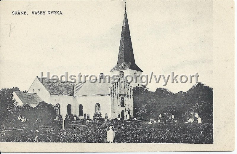 Skane. Vasby kyrka. Odaterat. C. Ns Lj. Sthlm. 2775.jpeg - Skåne. Väsby kyrka.Odaterat.Förlag 2775 C. N:s Lj., Sthlm.