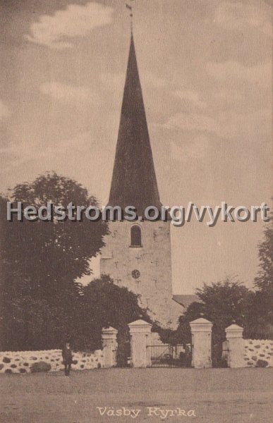 Vasby Kyrka. Odaterat. Forlag Olof Nordstrands Bokhandel, Hoganas.jpg - Väsby Kyrka.Odaterat.Förlag: Olof Nordstrands Bokhandel, Höganäs.