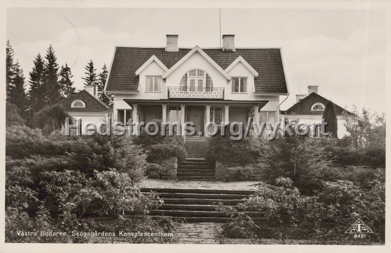 Vastra Bodarne. Skogsgardens Konvalescenthem. Postganget 15 januari 1959. Traff 8421.jpg - Västra Bodarne. Skogsgårdens Konvalescenthem.Postgånget 15 januari 1959.Träff 8421.