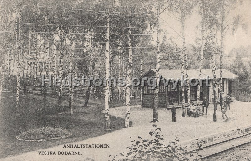 Anhaltstationen. Vestra Bodarne. Postganget 23 juni 1907.jpg - Anhaltstationen. Vestra Bodarne.Postgånget 23 juni 1907.