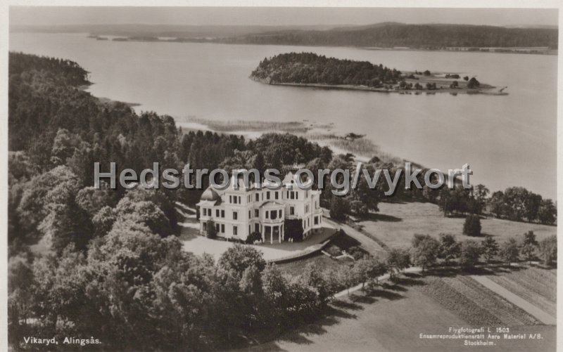 Vikaryd, Alingsas. Daterat 1941. Ensamreproduktionsratt Aero Material AB, Stockholm.jpg - Vikaryd, Alingsås.Daterat 1941.Ensamreproduktionsrätt Aero Material A/B, Stockholm.