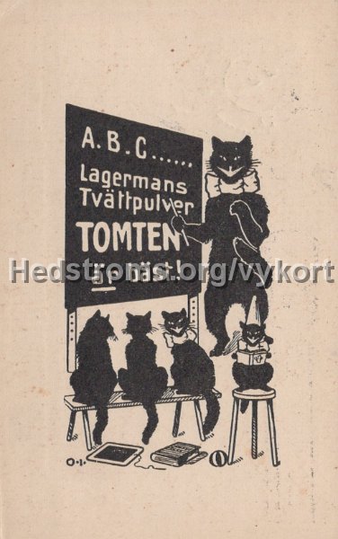 A, B, C Lagermans tvattpulver Tomten ar bast. Postganget 6 juni 1912. Vysida.jpg - A, B, C Lagermans tvättpulver Tomten är bäst.Postgånget 6 juni 1912.Vysida.