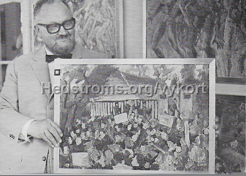 Konstnar Ebbe Hoglund , Lerum, visar Kalabaliken i Bastad 1968.jpeg - Konstnär Ebbe Höglund, Lerum, visar Kalabaliken i Båstad 1968.