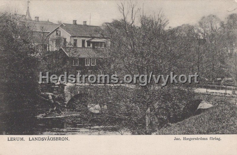 Lerum. Landsvagsbron. Odaterat. Jac. Hægerstroms forlag.jpg - Lerum. Landsvägsbron.Odaterat.Jac. Hægerströms förlag.