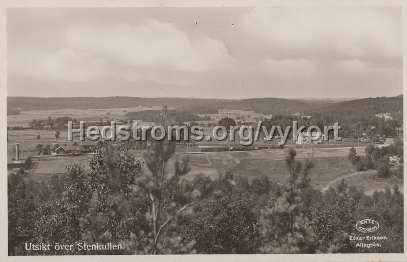 Utsikt over Stenkullen. Postganget 7 oktober 1966. Einar Erikson, Alingsas.jpg - Utsikt över Stenkullen.Postgånget 7 oktober 1966.Einar Erikson, Alingsås.