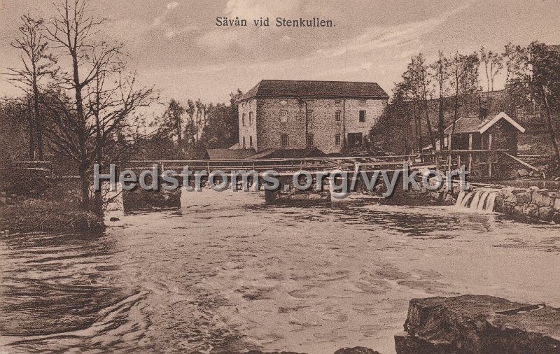 Savan vid Stenkullen. Postganget 2 december 1927.jpg - Sävån vid Stenkullen.Postgånget 2 december 1927.