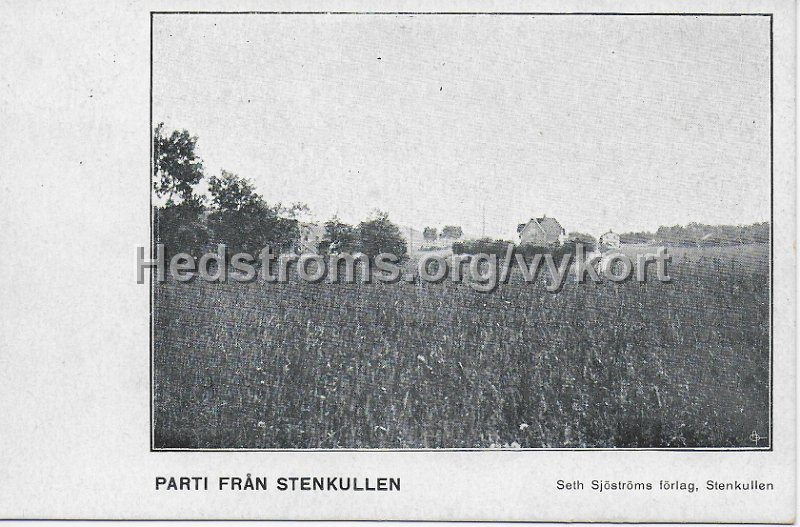 Parti fran Stenkullen. Postganget 12 mars 1909. Seth Sjostroms forlag, Stenkullen.jpeg - Parti från Stenkullen.Postgånget 12 mars 1909.Seth Sjöströms förlag, Stenkullen.