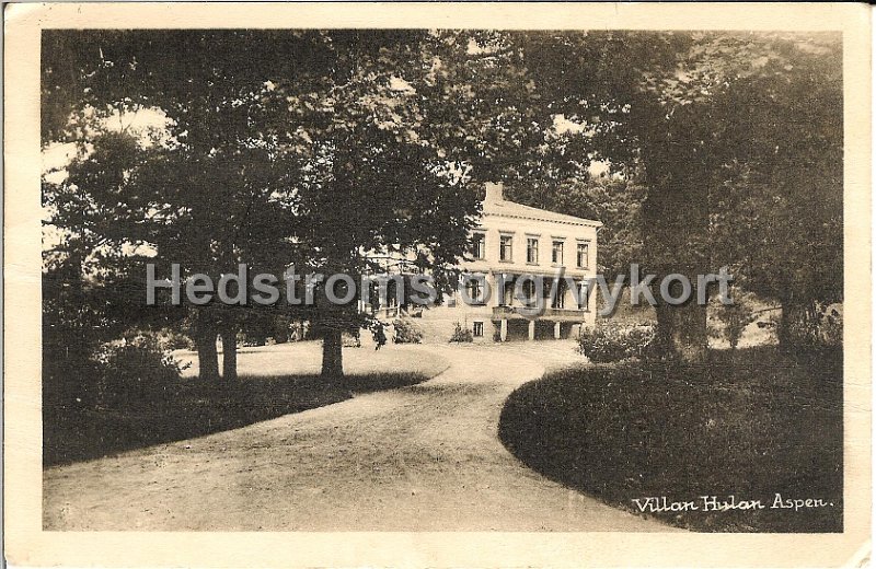 Villa Hulan, Aspen. Postganget 22 augusti 1928. Foto o. forlag C. A. Traff, Goteborg.jpg - Villa Hulan Aspen.Postgnget 29 aug 1928.Foto & Förlag: C. A. Träff, Göteborg.