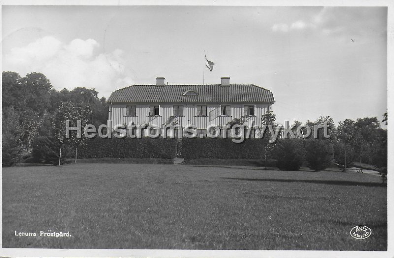 Lerums Prastgard. Postganget 1 augusti 1939.jpeg - Lerums Prästgård.Postgånget 1 augusti 1939.