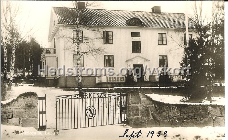 Bjorkenas.Daterat september 1933..jpg - Björkenäs, Lerum.Daterat sept 1933.