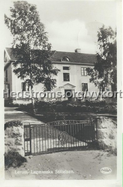 Lerum. Lagmanska Stiftelsen. Postganget 25  maj 1935..jpeg - Lerum. Lagmanska Stiftelsen.Postgånget 25 maj 1935.