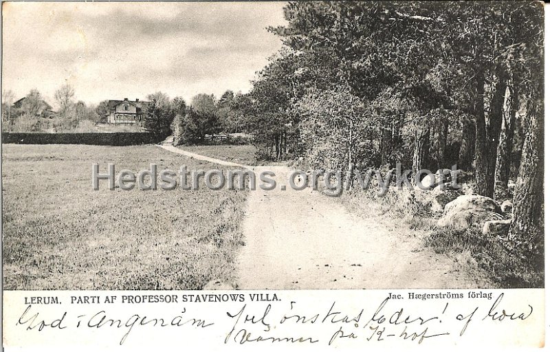 Professor Stavenows villa b23 december 1936. Jac Hægerstroms forlag.jpg - Professor Stavenows villa.Postgånget 1936Jac. Hægerströms förlag