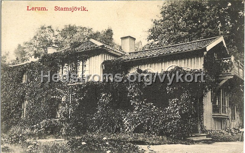 Stamsjovik. Postganget 7 oktober 1910Forlag Carl Broback.jpg - Stamsjövik.Postgånget 7 oktober 1910.Förlag Carl Brobäck.