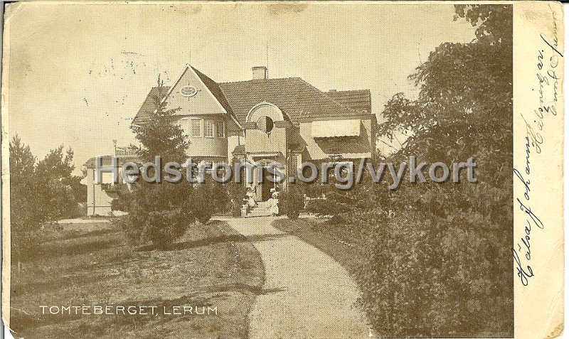 Tomteberget, Lerum. postganget 10 okt 1915.jpeg - Tomteberget, Lerum.Postgånget 19 okt 1915.