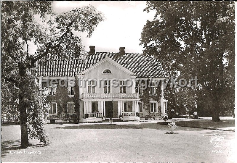Dageborg. Postganget 12 juli 1964. Pressbyran 77546.jpg - Lerum. Dageborg.Postgånget 12 juli 1964.Pressbyrån 77546.