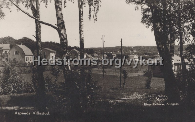 Aspenas Villastad. Postganget 10 november 1939. Einar Erikson, Alingsas.jpg - Aspenäs Villastad.Postgånget 10 november 1939.Einar Erikson, Alingsås.