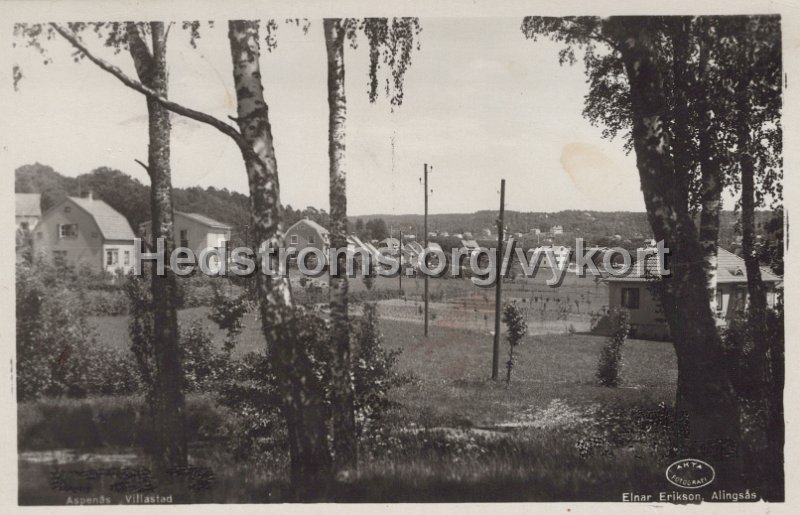 Aspenas Villastad. Postganget 30 september 1941. Einar Erikson, Alingsas.jpg - Aspenäs Villastad.Postgånget 30 september 1941.Einar Erikson, Alingsås.