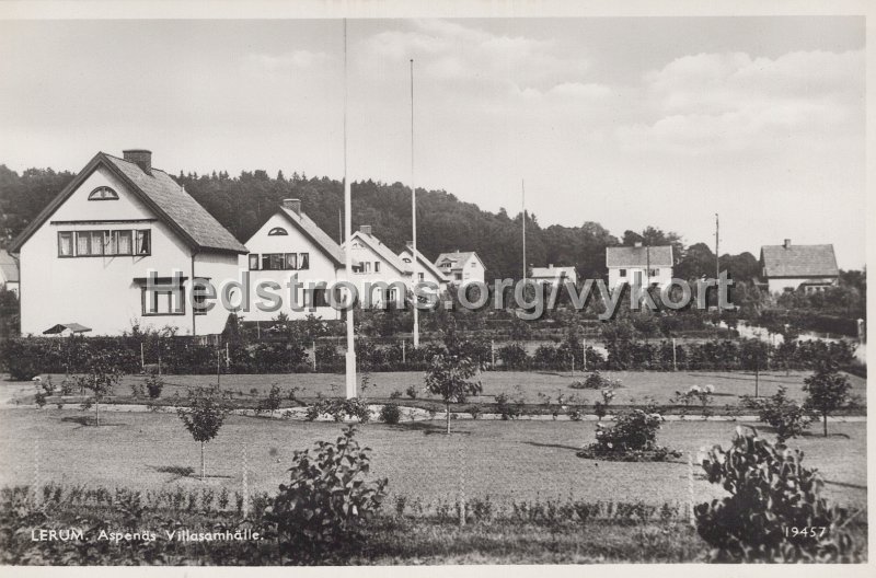 Lerum. Aspenas Villasamhalle. Odaterat. Svenska Pressbyran. 19457.jpg - Lerum. Aspenäs Villasamhälle.Odaterat.Svenska Pressbyrån 19457.