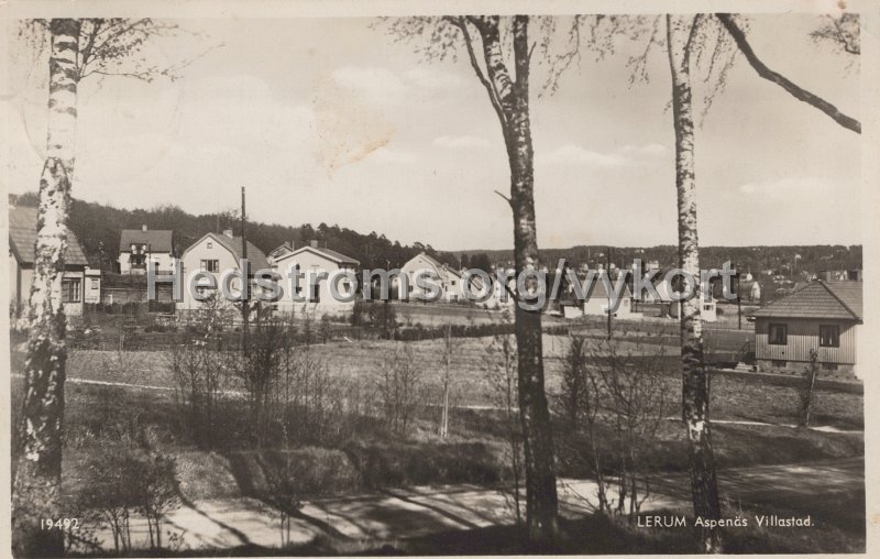 Lerum. Aspenas Villastad. Odaterat. Svenska Pressbyran 19492.jpg - Lerum. Aspenäs Villastad.Odaterat.Svenska Pressbyrån 19492.