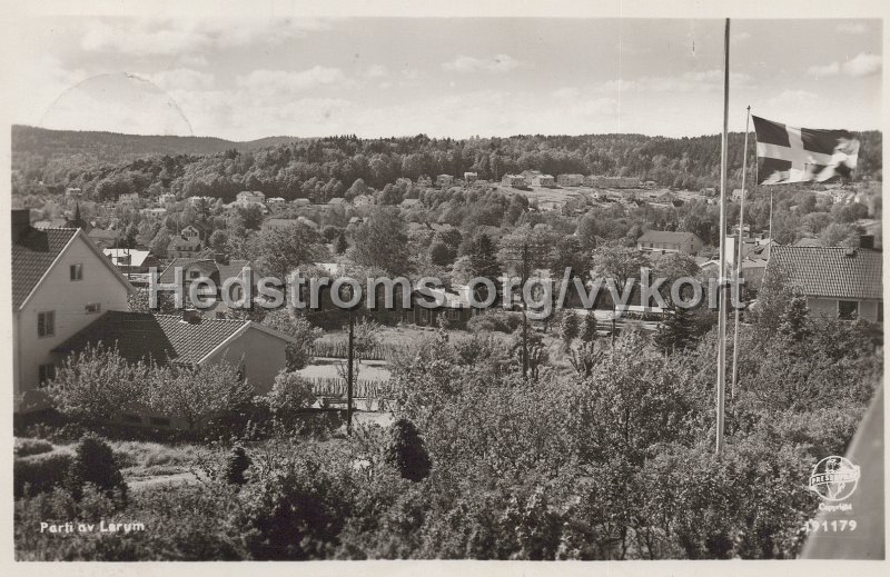 Parti av Lerum. Postganget 31 december 1956. Pressbyran 191179.jpg - Parti av Lerum.Postgånget 31 december 1956.Pressbyrån 191179.